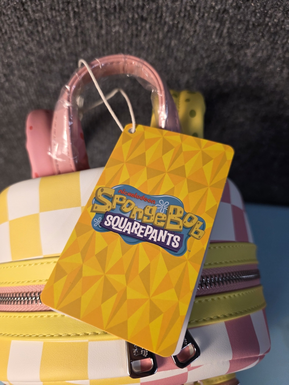 Loungefly - SpongeBob Checkered Mini Backpack - Pink & Yellow - Picture 2 of 7